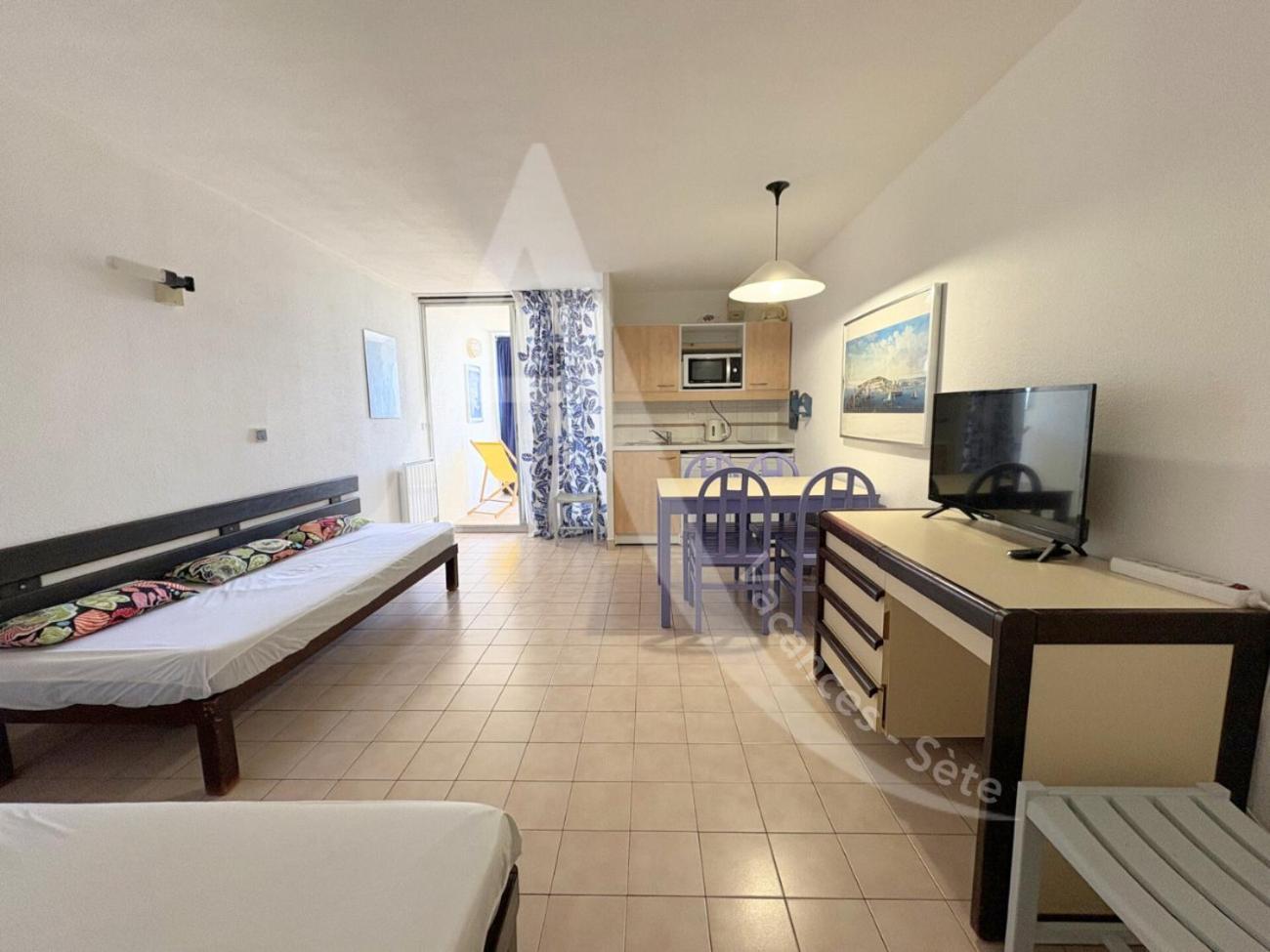 Studio Vue Mer Avec Pkg, Piscine, Tennis, Plage Direct Sète Kültér fotó